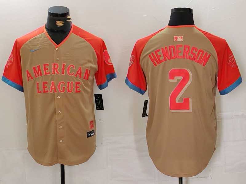 Mens Baltimore Orioles #2 Gunnar Henderson Cream 2024 All Star Limited Stitched Jersey